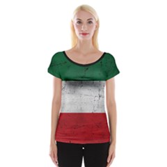 Flag Patriote Quebec Patriot Red Green White Grunge Separatism Cap Sleeve Top by Quebec