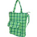 Sweet Pea Green Gingham Shoulder Tote Bag View1