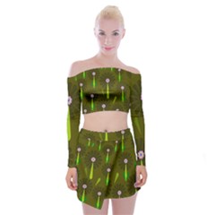 Zappwaits Off Shoulder Top With Mini Skirt Set by zappwaits