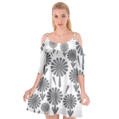 Zappwaits Flowers Black Cutout Spaghetti Strap Chiffon Dress by zappwaits