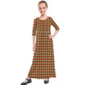 Lumberjack Plaid Buffalo Plaid Green Red Kids  Quarter Sleeve Maxi Dress View1