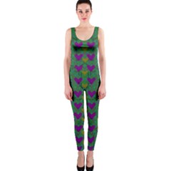 In Love With Festive Hearts One Piece Catsuit by pepitasart