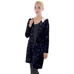 Blued Dark Bubbles Print Hooded Pocket Cardigan by dflcprintsclothing