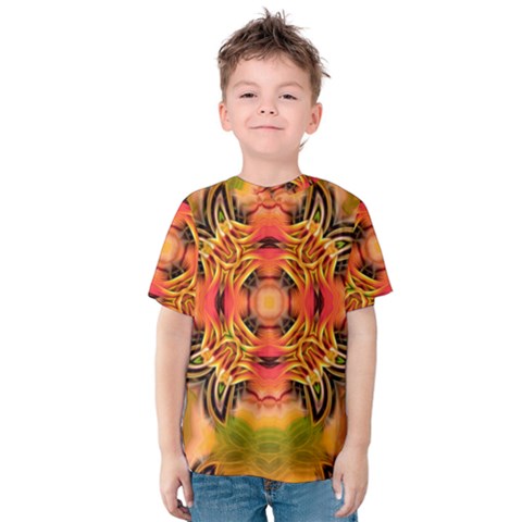 Fractals Graphic Fantasy Colorful Kids  Cotton Tee by Pakrebo