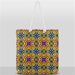 Tile Background Image Graphic Abstract Full Print Rope Handle Tote (large) by Pakrebo