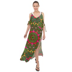 Background Image Pattern Maxi Chiffon Cover Up Dress by Pakrebo