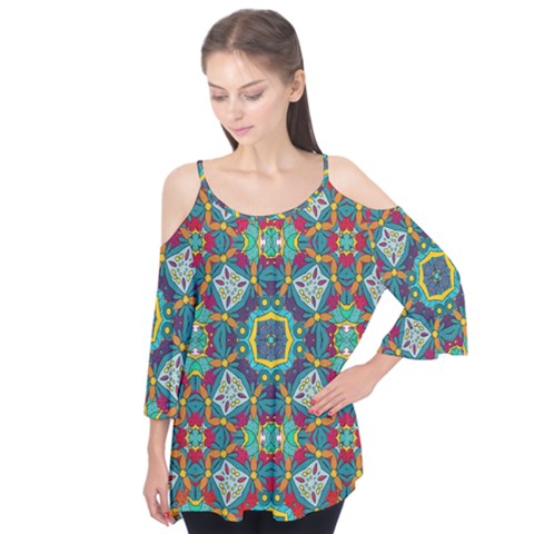 Farbenpracht Kaleidoscope Art Flutter Tees by Pakrebo