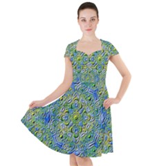 Farbenpracht Kaleidoscope Cap Sleeve Midi Dress by Pakrebo