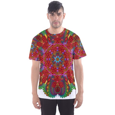 Mandala Fractal Graphic Design Men s Sports Mesh Tee by Pakrebo