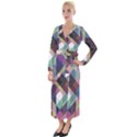 Geometric Sense Velvet Maxi Wrap Dress View1