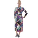 Geometric Sense Velvet Maxi Wrap Dress View2