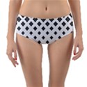 Black And White Tribal Reversible Mid-Waist Bikini Bottoms View1