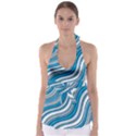 Blue Wave Surges On Babydoll Tankini Top View1