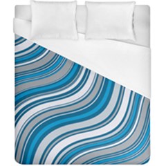 Blue Wave Surges On Duvet Cover (california King Size) by WensdaiAmbrose