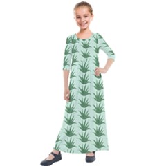 Aloe-ve You, Very Much  Kids  Quarter Sleeve Maxi Dress by WensdaiAmbrose