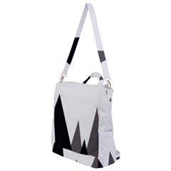 Geometric Landscape Crossbody Backpack by Valentinaart