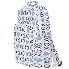Xo Valentines Day Pattern Double Compartment Backpack by Valentinaart