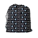 XO Valentines day pattern Drawstring Pouch (XXL) View2