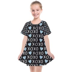 Xo Valentines Day Pattern Kids  Smock Dress by Valentinaart