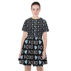 Xo Valentines Day Pattern Sailor Dress by Valentinaart