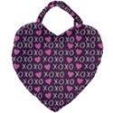 XO Valentines day pattern Giant Heart Shaped Tote View2