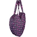 XO Valentines day pattern Giant Heart Shaped Tote View4