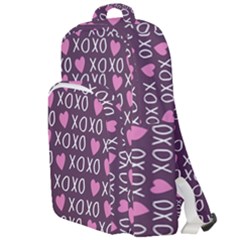 Xo Valentines Day Pattern Double Compartment Backpack by Valentinaart