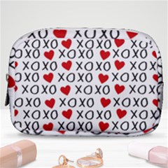 Xo Valentines Day Pattern Make Up Pouch (small) by Valentinaart