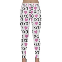 Xo Valentines Day Pattern Classic Yoga Leggings by Valentinaart