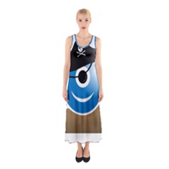 Alien One Eye Pirate Buccaneer Sleeveless Maxi Dress by Wegoenart