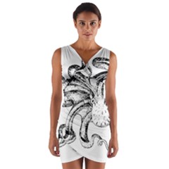 Animal Game Asset Call Invertebrate Wrap Front Bodycon Dress by Wegoenart