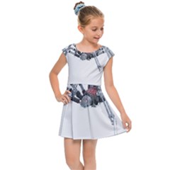 Spider Arachnid Animal Robot Kids  Cap Sleeve Dress by Wegoenart