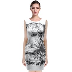 Dog Animal Domestic Animal Doggie Classic Sleeveless Midi Dress by Wegoenart