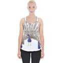 Peacock Colorful Bird Feather Blue Piece Up Tank Top View1