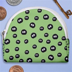 Totoro - Soot Sprites Pattern Horseshoe Style Canvas Pouch by Valentinaart