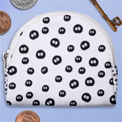 Totoro - Soot Sprites Pattern Horseshoe Style Canvas Pouch by Valentinaart