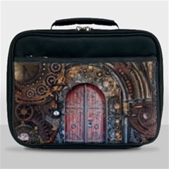 Steampunk Gears Pipes Brass Door Lunch Bag by Pakrebo