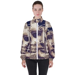 Creepy Photo Collage Artwork High Neck Windbreaker (women) by dflcprintsclothing