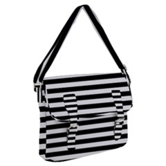 Black Stripes Buckle Messenger Bag by snowwhitegirl