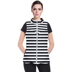 Black Stripes Women s Puffer Vest by snowwhitegirl