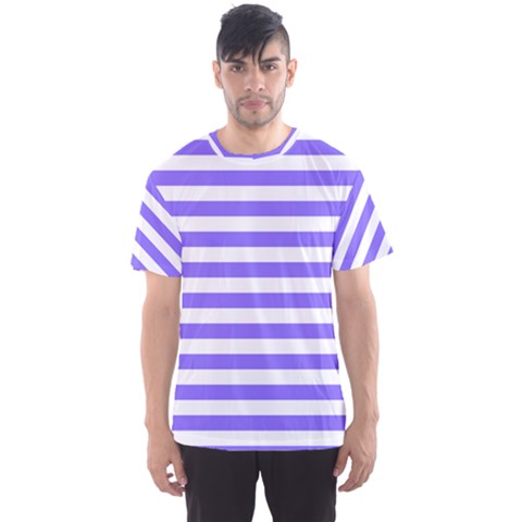 Lilac Purple Stripes Men s Sports Mesh Tee by snowwhitegirl