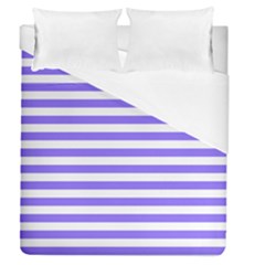 Lilac Purple Stripes Duvet Cover (queen Size) by snowwhitegirl