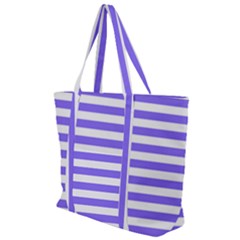 Lilac Purple Stripes Zip Up Canvas Bag by snowwhitegirl