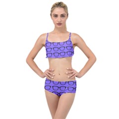 Nerdy Glasses Purple Layered Top Bikini Set by snowwhitegirl