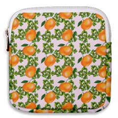 Citrus Tropical Orange Pink Mini Square Pouch by snowwhitegirl