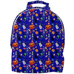 Halloween Treats Pattern Blue Mini Full Print Backpack by snowwhitegirl