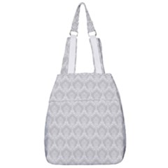 Damask Grey Center Zip Backpack by snowwhitegirl