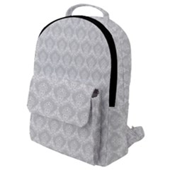 Damask Grey Flap Pocket Backpack (small) by snowwhitegirl