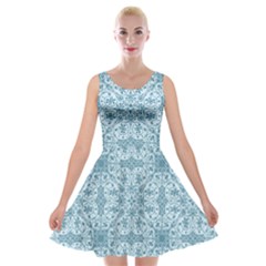 Ornamental Blue Velvet Skater Dress by snowwhitegirl