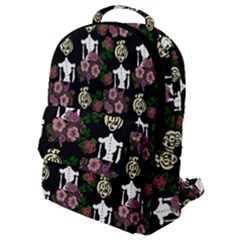 Victorian Girl Black Flap Pocket Backpack (small) by snowwhitegirl